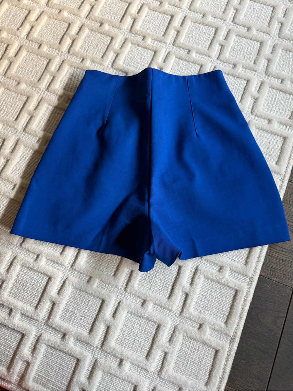 Zara Cobalt High-Waist Tailored Shorts - Picture 2 of 4